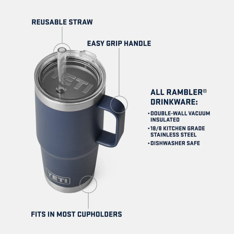 Yeti Rambler 25 Oz Straw Mug (739 ml)