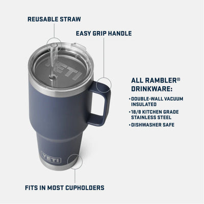 Yeti Rambler 35 Oz Straw Mug (994 ml)