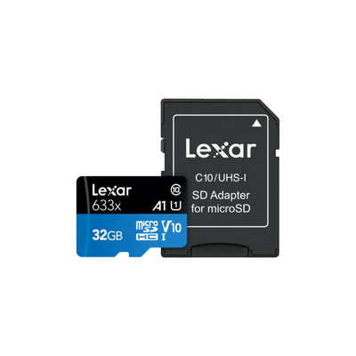 Lexar Micro SD-kort 32 GB m/adapter sd kort